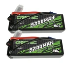 2X OVONIC 80C 11.1V 5200mAh 3S Lipo Battery Hardcase EC5 For Car Arrma Typhon 3S