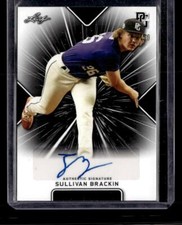 2021 Leaf Perfect Game National Showcase Sullivan Brackin Autos Black AU,SN