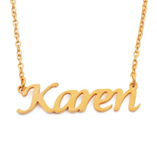 KAREN Name Necklace Personalised Custom 