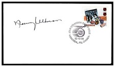 NORM ULLMAN AUTOGRAPH HOF RED WINGS MAPLE LEAFS 1992 NHL 75TH FIRST DAY ISSUE