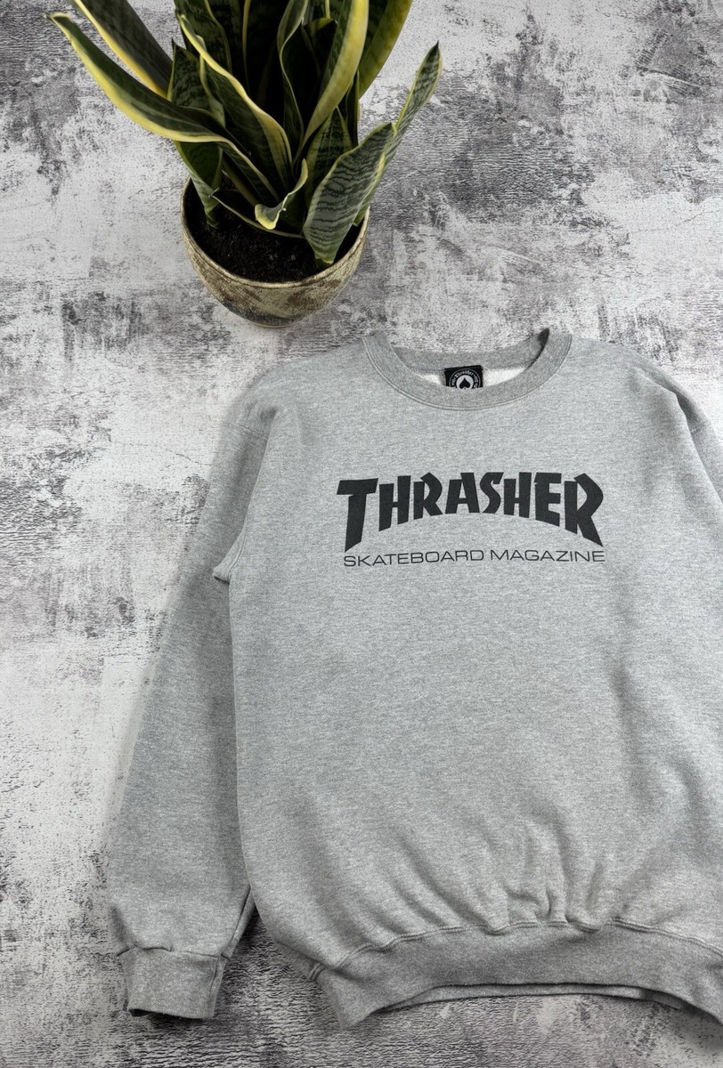 Thrasher Skateboard Magazine Rap Baggy Relaxed Logo Sk8 Rap