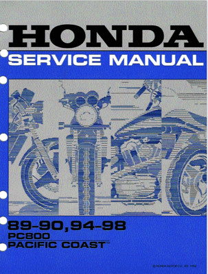  HONDA PC800 PACIFIC COAST 1989-90 & 1994-98 MOTORCYCLE (285 PG) SERVICE MANUAL