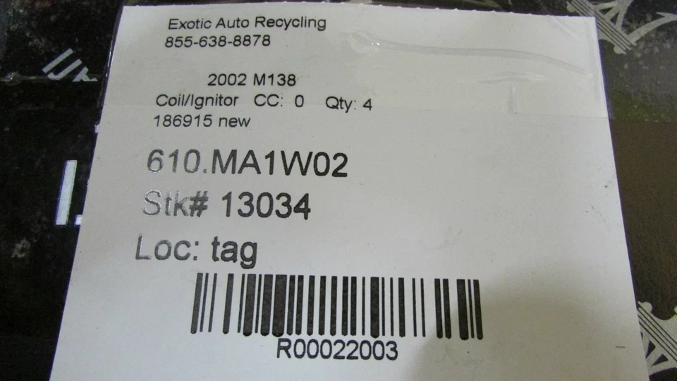 Maserati Cupé, Spyder, Extensión Enchufe Bobina, Nuevo, P/N 186915  Foto 4 de 4