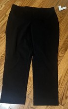 TALBOTS Black Pull On Slimming Dress Pants Size 12 NWT 79.50