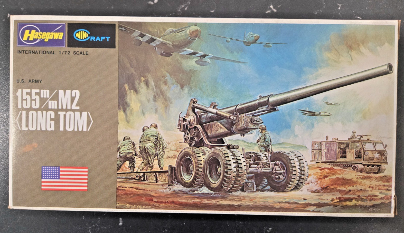 1/72 WW2 US Army 155mm M2 LONG TOM - Hasegawa Minicraft 702:100