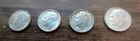 FOUR SILVER BU ROOSEVELT DIMES -   1.59  SHIPPING.     Priced about melt value