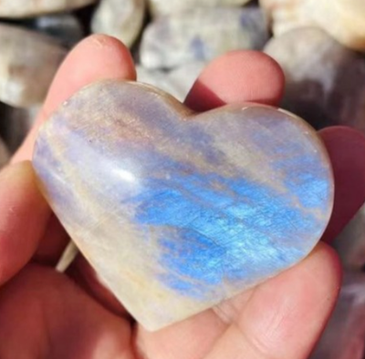#ad Rainbow Moonstone Heart Stone Moonstone Stone Birthday Gift Home Decor $15.90
