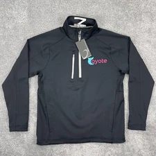 Zero Restriction Pullover Mens Medium Black 1/4 Zip Tour Series Z500 L330 Golf