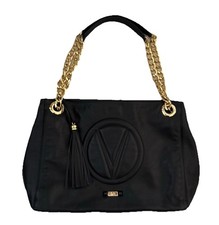 Valentino by Mario Valentino Luisa 2 Shoulder Black Leather Bag MINT