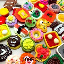 100Pcs Miniature Food Toy Kitchen Cooking Game Toy for Crafts Scrapbooking