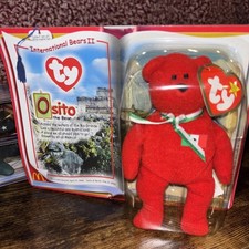 Osito the Bear McDonalds TY International Bears II Teenie Beanie Baby 1999 Rare