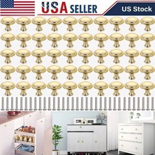 Round Mushroom Cabinet Knobs Pull for Kitchen Cupboard Door Dresser Gold Lot