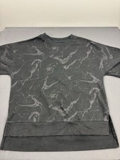 All in Motion Womens Size M French Terry Sweatshirt Marble Black