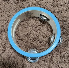 J&rsquo;adore Children&rsquo;s Wooden Musical Tambourine Light Blue Trim Used