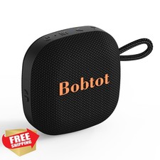 Bobtot Portable Bluetooth Speaker - IPX7 Waterproof Mini Stereo Black