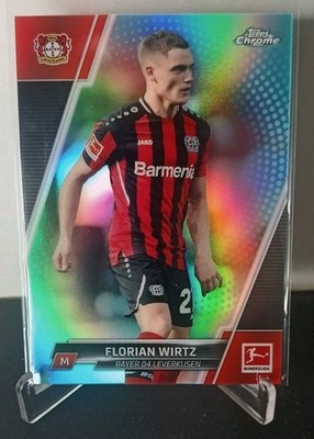 2022-23 FLORIAN WIRTZ AQUA /275 TOPPS CHROME BUNDESLIGA SOCCER GERMANY SP 