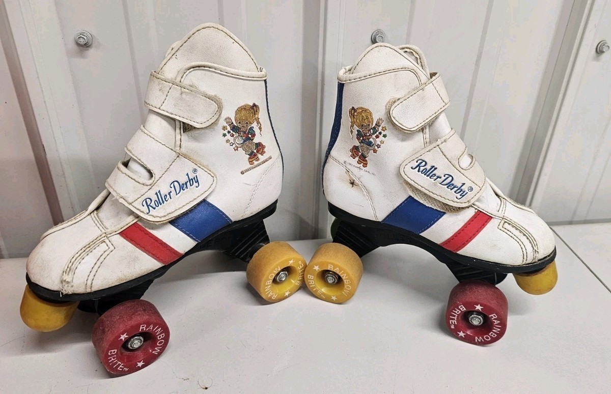 1983 Hallmark Rainbow Brite Roller Derby Kids Roller Skates Size