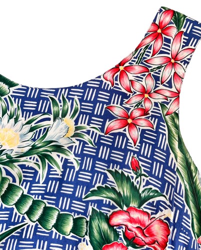 Vintage 90s REYN SPOONER Hawaiian HIBISCUS 🌺 Women’s Spun Rayon Maxi Dress XL - Picture 7 of 7