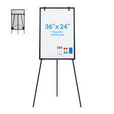 36x24 Magnetic Portable Whiteboard with Adjustable Tripod Easel for School