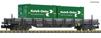 Fleischmann 6660092 Spur N Rungenwagen Res + 2X20Ft Cont.