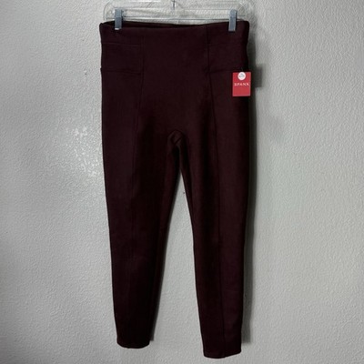 Spanx Womens Ankle Length Ponte Hem Slit Leggings Petite US Large
