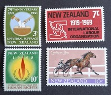 NEW ZEALAND 1968/70 - UHM -  HUMAN RIGHTS  &  ILO  &  CARDIGAN BAY 