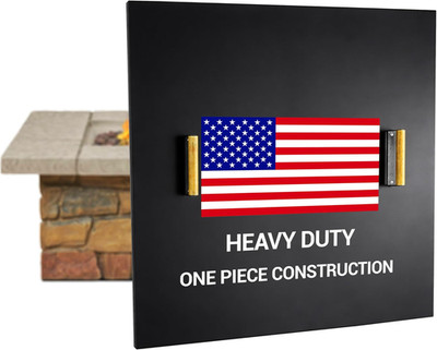 FEBTECH - 36'' Square Fire Pit Snuffer Lid - Steel Lid for 34'' FirePit | Steel Fi