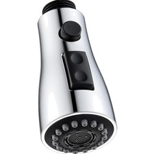 Luxury Chrome Kitchen Faucet Head Replacement - 3-Mode Spray, Durable Design