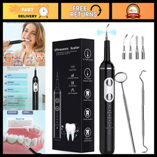 Teeth Plaque Remover Kit with LED Light, 5 Modes, Rechargeable Dental Cleaner