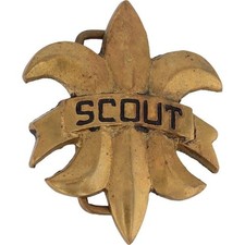 Brass National Organization Scouts Ukraine Lily USA BSA 70s NOS Vtg Belt Buckle