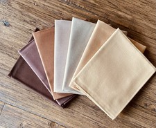 7 Fat Quarters Bundle Riley Blake Confetti Cottons Solids Brown Quilt Fabric