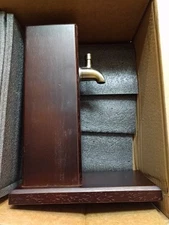 Countertop Liquor Dispenser for Home Bars – Wooden Whiskey Dispenser with Foo...