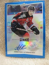 2015-16 Leaf Metal Blue Prismatic /25 Kristian Afanasyev #BA-KAI Auto hockey