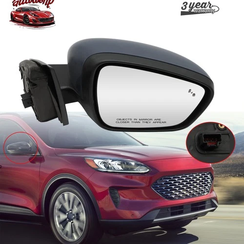 Passenger Side Mirror For 2020-23 Ford Escape Primed Blind Spot w/o Turn Signal