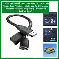 Upgraded USB Y Splitter Hub: 1 Male to 2 Female - Efficient Charging  Syncing
