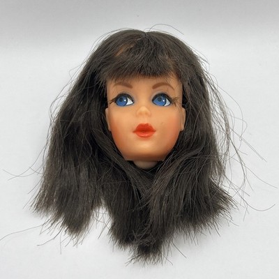 Head Dramatic New Living Barbie Doll Blue Side Glance Lashes 1968 reddish brown