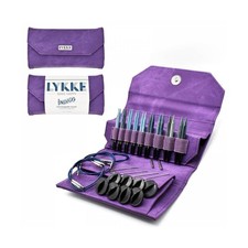 Lykke Interchangeable Knitting Needles, 3.5" Inch Indigo Wooden Needles, Knit...