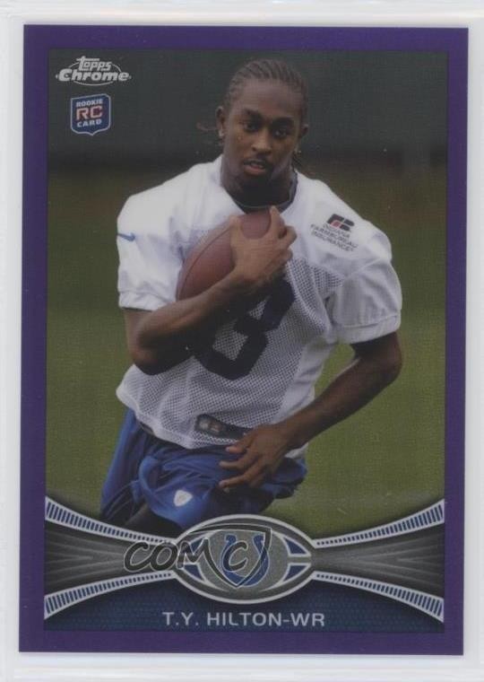 2012 Topps Chrome Retail Purple Refractor 287/499 TY Hilton #168 0r4