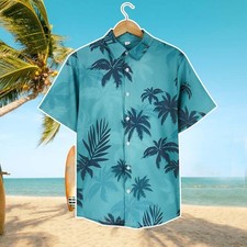 Hawaii Shirt Over Print Tropical Hawaiian Shirt Casual Beach Summer Beach Unisex