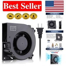 EC 120mm x 32mm Dual Ball Centrifugal Blower Fan - Quiet  Efficient 4W