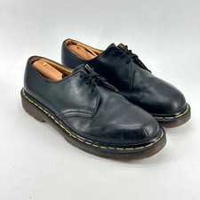 Vintage Dr. Martens Oxfords 1461 Made in England Black Leather Unisex Sz 7 90s