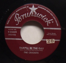 The Crickets (Buddy Holly) - That'll Be The Day - 1957 Rockabilly 45