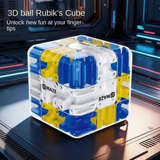 3D Rolling Ball Puzzle Cube Toy Blue  Interactive Brain Educational Teaser