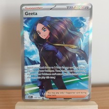 Pokémon TCG Geeta 218/197 Obsidian Flames Full Art Trainer Rare Holo Foil #1I