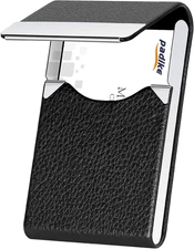 Padike Professional Business Card Holder PU Leather Case Black