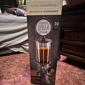 Curious Comforts Vintage Gas Pump Beer Dispenser 30 oz Gray Plastic Handle