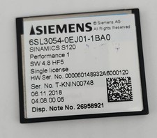SIEMENS 6SL3054-0EJ01-1BA0 S120 COMPACTFLASH 6SL30540EJ011BA0 *NDA AVAILABLE*