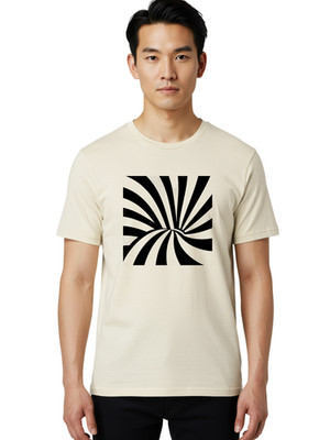 Black-Hole-Spiral Mens Graphic Tee, 100% Cotton, Casual Summer Wear