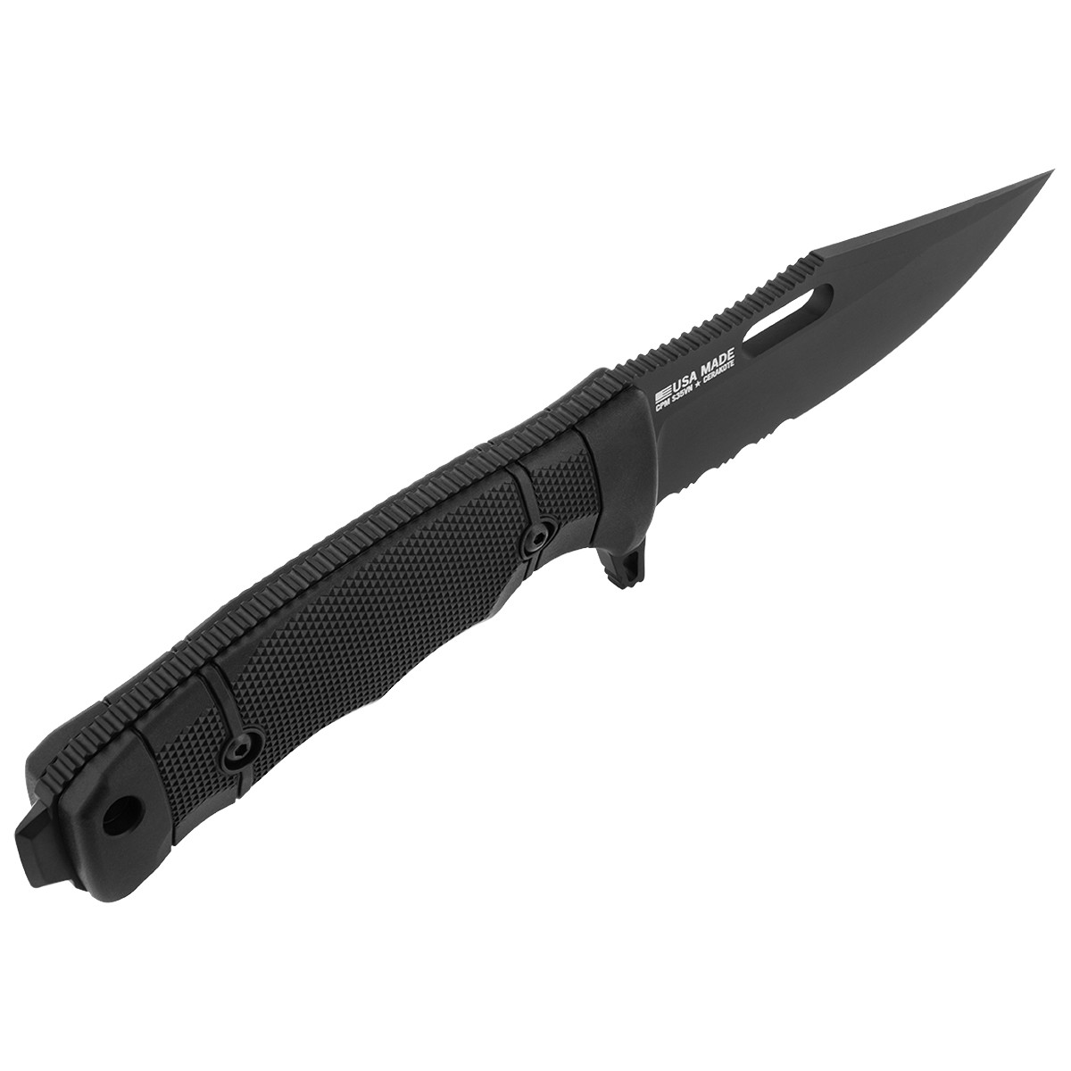 SOG Knives Seal FX Fixed Blade Knife Black GRN S35VN Clip Point 17-21-01-57