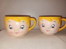 Tasses à soupe vintage Campbell en plastique, lot de 2, années 70, Dolly Dingle